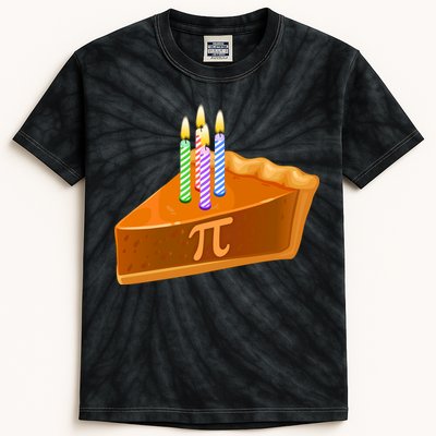 3.14 Happy Pi Day March 14 Birthday Slice Of Pie Kids Tie-Dye T-Shirt
