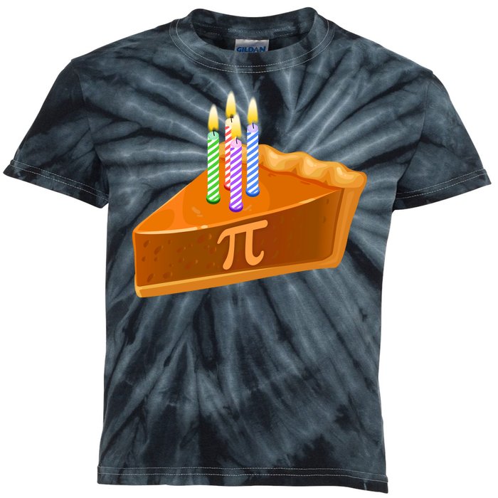 3.14 Happy Pi Day March 14 Birthday Slice Of Pie Kids Tie-Dye T-Shirt