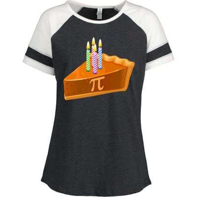 3.14 Happy Pi Day March 14 Birthday Slice Of Pie Enza Ladies Jersey Colorblock Tee