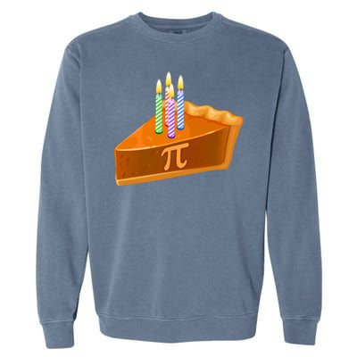 3.14 Happy Pi Day March 14 Birthday Slice Of Pie Garment-Dyed Sweatshirt