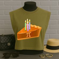 3.14 Happy Pi Day March 14 Birthday Slice Of Pie Garment-Dyed Women's Muscle Tee