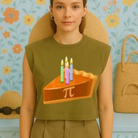 3.14 Happy Pi Day March 14 Birthday Slice Of Pie Garment-Dyed Women's Muscle Tee