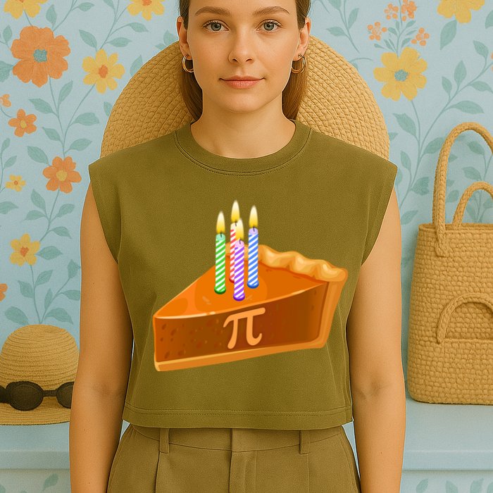 3.14 Happy Pi Day March 14 Birthday Slice Of Pie Garment-Dyed Women's Muscle Tee