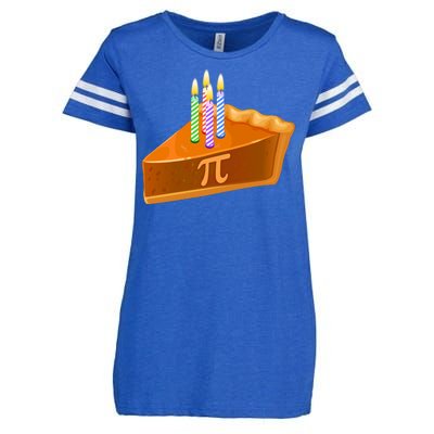 3.14 Happy Pi Day March 14 Birthday Slice Of Pie Enza Ladies Jersey Football T-Shirt