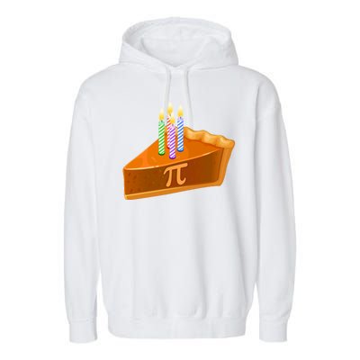 3.14 Happy Pi Day March 14 Birthday Slice Of Pie Garment-Dyed Fleece Hoodie