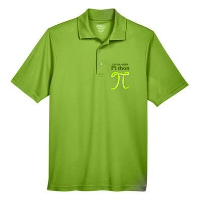 3.14 Meter Pi'thon Python Snake Pi Day March 14 Men's Origin Performance Pique Polo