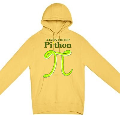 3.14 Meter Pi'thon Python Snake Pi Day March 14 Premium Pullover Hoodie