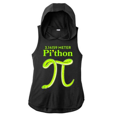 3.14 Meter Pi'thon Python Snake Pi Day March 14 Ladies PosiCharge Tri-Blend Wicking Draft Hoodie Tank