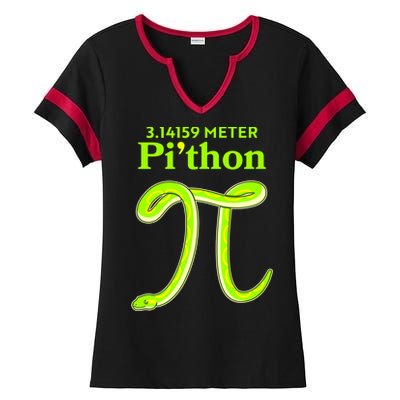 3.14 Meter Pi'thon Python Snake Pi Day March 14 Ladies Halftime Notch Neck Tee