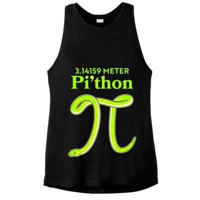 3.14 Meter Pi'thon Python Snake Pi Day March 14 Ladies PosiCharge Tri-Blend Wicking Tank