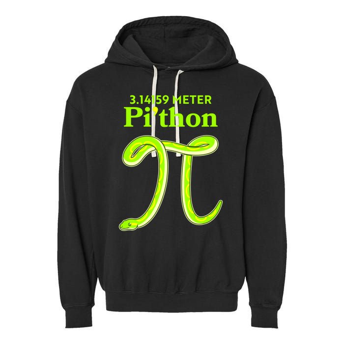 3.14 Meter Pi'thon Python Snake Pi Day March 14 Garment-Dyed Fleece Hoodie