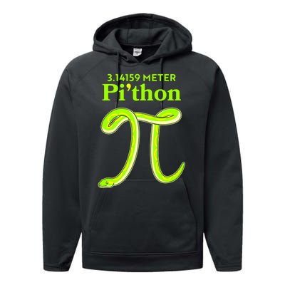 3.14 Meter Pi'thon Python Snake Pi Day March 14 Performance Fleece Hoodie