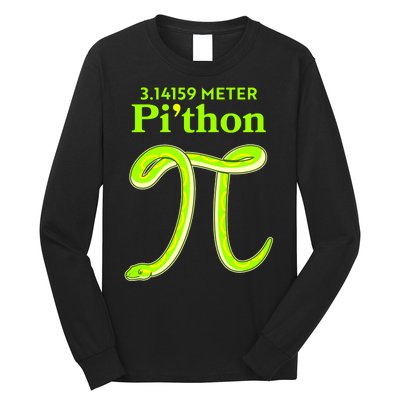 3.14 Meter Pi'thon Python Snake Pi Day March 14 Long Sleeve Shirt