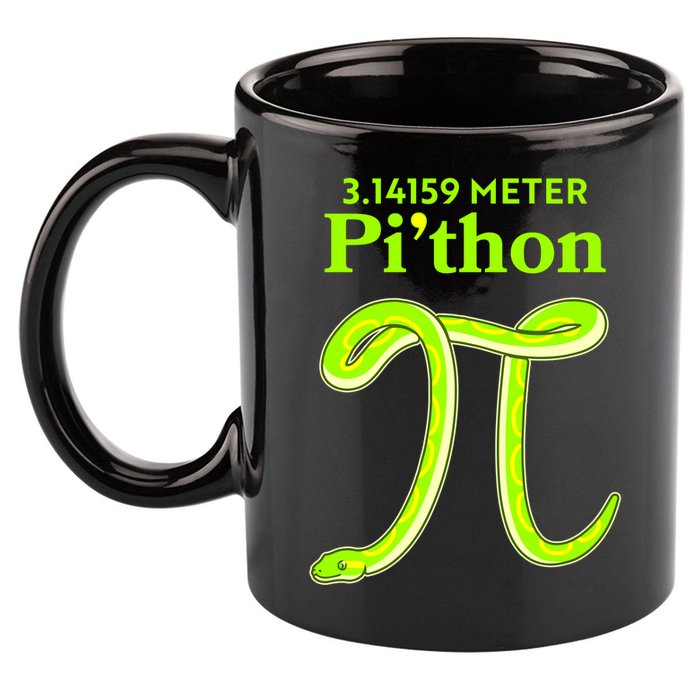 3.14 Meter Pi'thon Python Snake Pi Day March 14 11oz C Handle Ceramic Mug