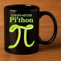 3.14 Meter Pi'thon Python Snake Pi Day March 14 11oz C Handle Ceramic Mug