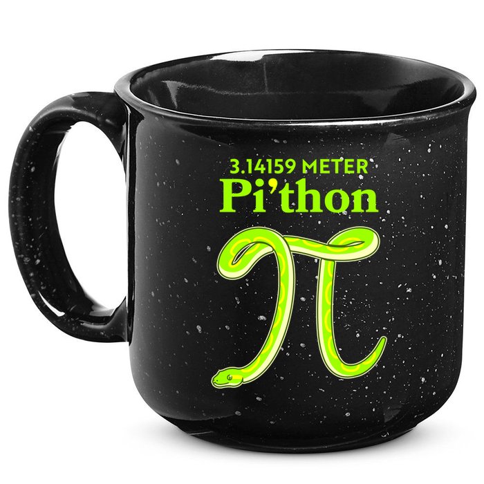 3.14 Meter Pi'thon Python Snake Pi Day March 14 15oz Campfire Ceramic Mug