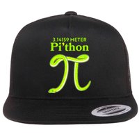 3.14 Meter Pi'thon Python Snake Pi Day March 14 Flat Bill Trucker Hat