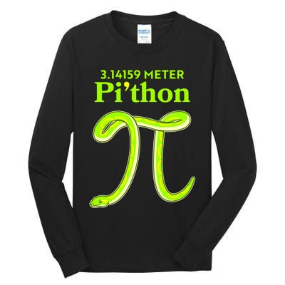 3.14 Meter Pi'thon Python Snake Pi Day March 14 Tall Long Sleeve T-Shirt