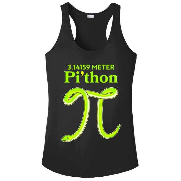 3.14 Meter Pi'thon Python Snake Pi Day March 14 Ladies PosiCharge Competitor Racerback Tank