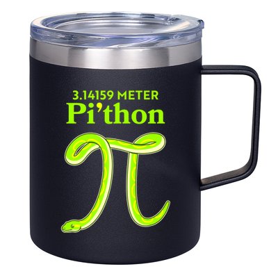3.14 Meter Pi'thon Python Snake Pi Day March 14 12oz Stainless Steel Coffee Mug