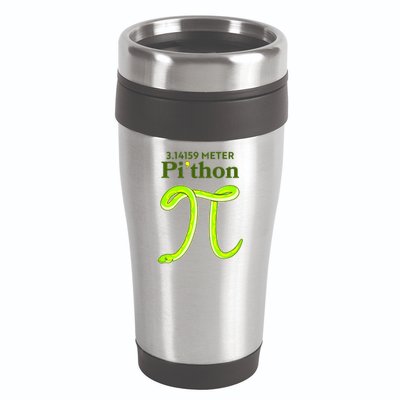 3.14 Meter Pi'thon Python Snake Pi Day March 14 16oz Travel Tumbler
