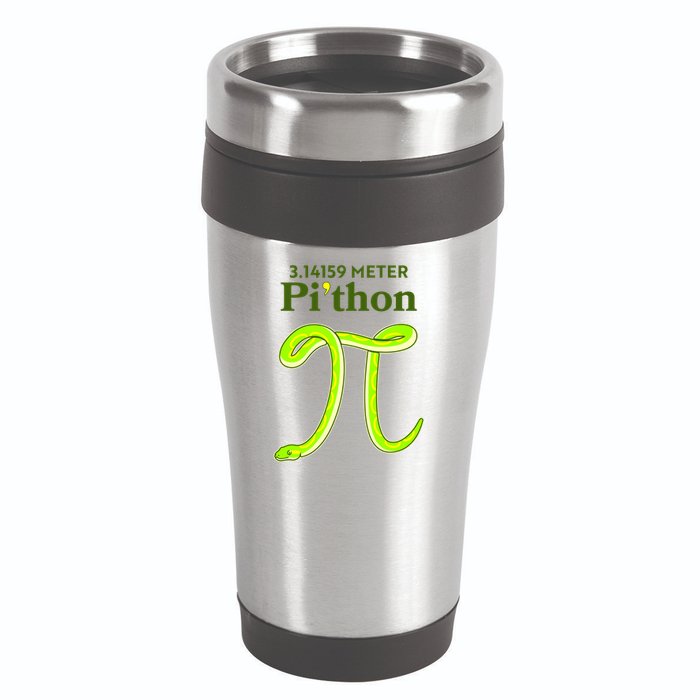 3.14 Meter Pi'thon Python Snake Pi Day March 14 16oz Travel Tumbler