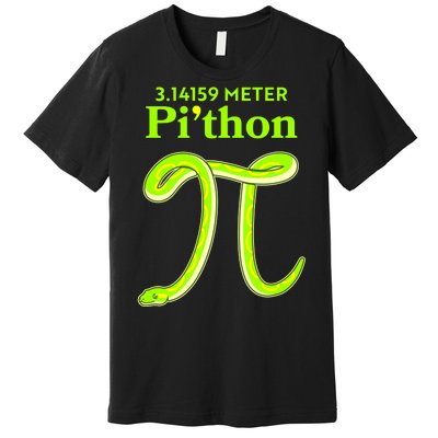 3.14 Meter Pi'thon Python Snake Pi Day March 14 Premium T-Shirt