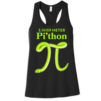 3.14 Meter Pi'thon Python Snake Pi Day March 14 Women's Racerback Tank