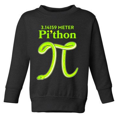3.14 Meter Pi'thon Python Snake Pi Day March 14 Toddler Sweatshirt