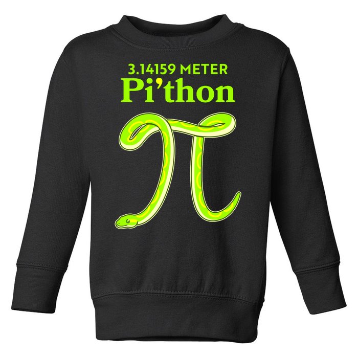 3.14 Meter Pi'thon Python Snake Pi Day March 14 Toddler Sweatshirt