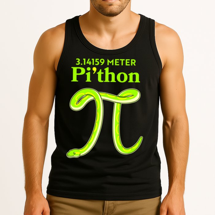 3.14 Meter Pi'thon Python Snake Pi Day March 14 Tank Top