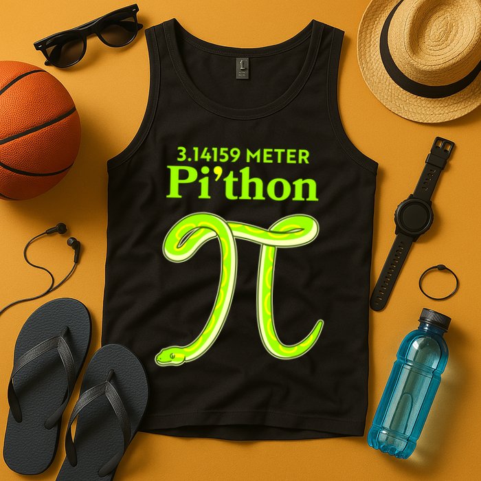 3.14 Meter Pi'thon Python Snake Pi Day March 14 Tank Top