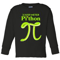 3.14 Meter Pi'thon Python Snake Pi Day March 14 Toddler Long Sleeve Shirt