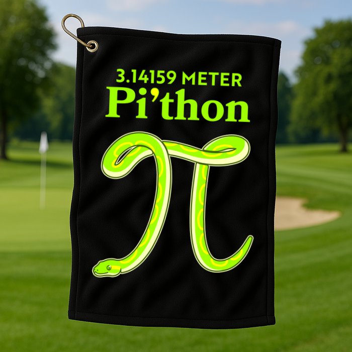 3.14 Meter Pi'thon Python Snake Pi Day March 14 Golf Towel