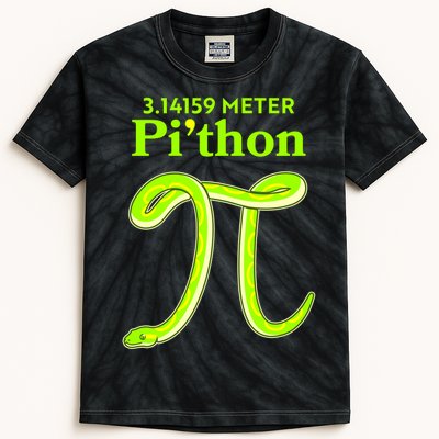 3.14 Meter Pi'thon Python Snake Pi Day March 14 Kids Tie-Dye T-Shirt
