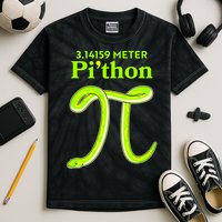 3.14 Meter Pi'thon Python Snake Pi Day March 14 Kids Tie-Dye T-Shirt