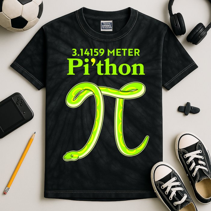 3.14 Meter Pi'thon Python Snake Pi Day March 14 Kids Tie-Dye T-Shirt