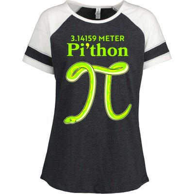 3.14 Meter Pi'thon Python Snake Pi Day March 14 Enza Ladies Jersey Colorblock Tee