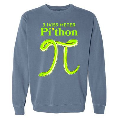 3.14 Meter Pi'thon Python Snake Pi Day March 14 Garment-Dyed Sweatshirt