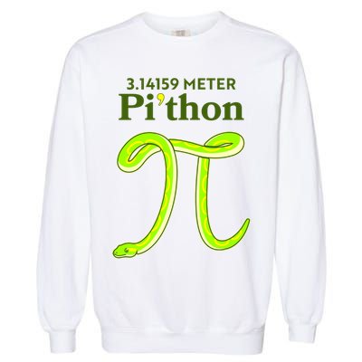 3.14 Meter Pi'thon Python Snake Pi Day March 14 Garment-Dyed Sweatshirt