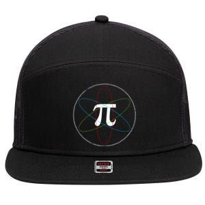 3.14 National Pi Day Numbers Science Symbol 7 Panel Mesh Trucker Snapback Hat