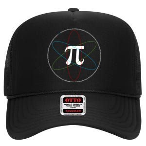 3.14 National Pi Day Numbers Science Symbol High Crown Mesh Back Trucker Hat