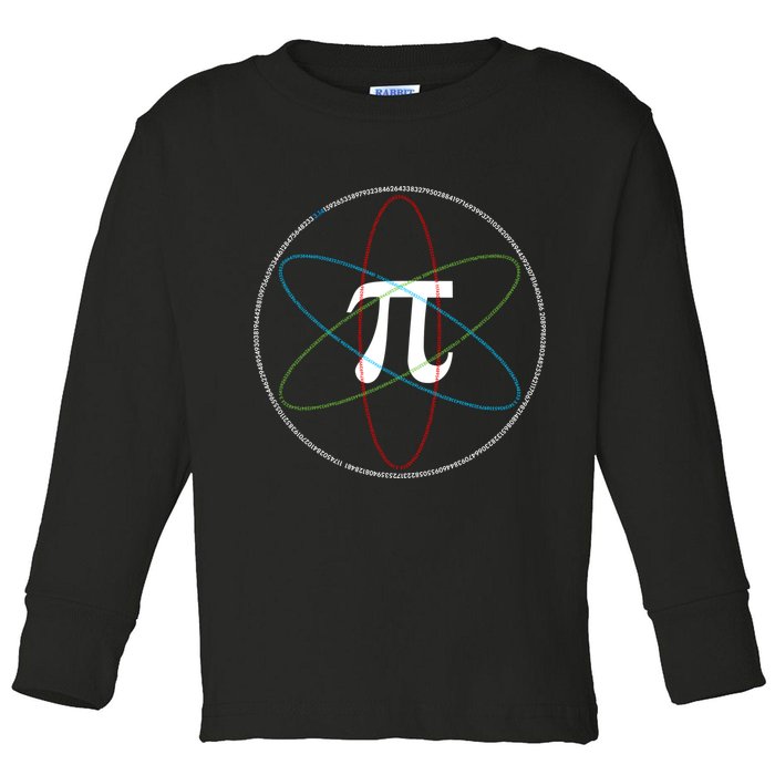 3.14 National Pi Day Numbers Science Symbol Toddler Long Sleeve Shirt