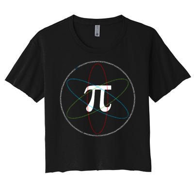 3.14 National Pi Day Numbers Science Symbol Women's Crop Top Tee