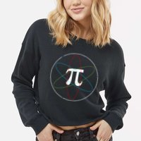 3.14 National Pi Day Numbers Science Symbol Cropped Pullover Crew