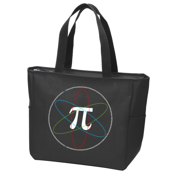 3.14 National Pi Day Numbers Science Symbol Zip Tote Bag