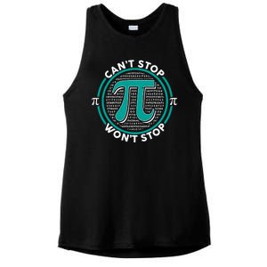 3.14 Pi Day Can't Stop Pi Won't Stop Ladies PosiCharge Tri-Blend Wicking Tank