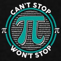 3.14 Pi Day Can't Stop Pi Won't Stop Ladies PosiCharge Tri-Blend Wicking Tank