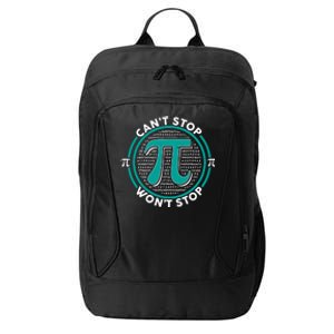 3.14 Pi Day Can't Stop Pi Won't Stop City Backpack