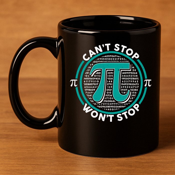 3.14 Pi Day Can't Stop Pi Won't Stop 11oz C Handle Ceramic Mug
